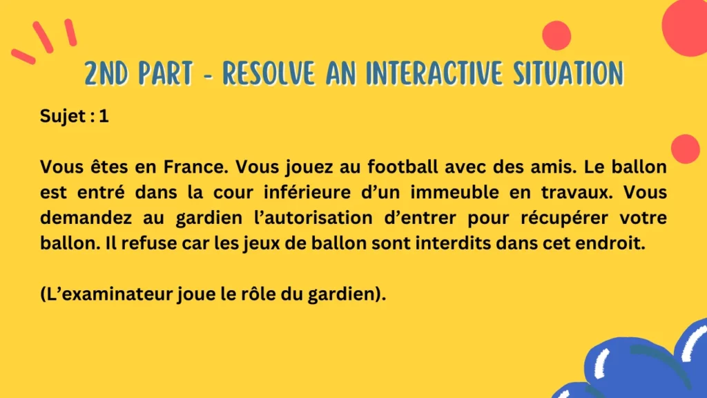 Resolve an interactive situation