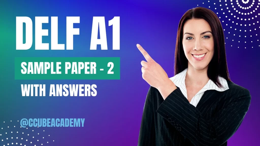 delf a1 sample papers with answers