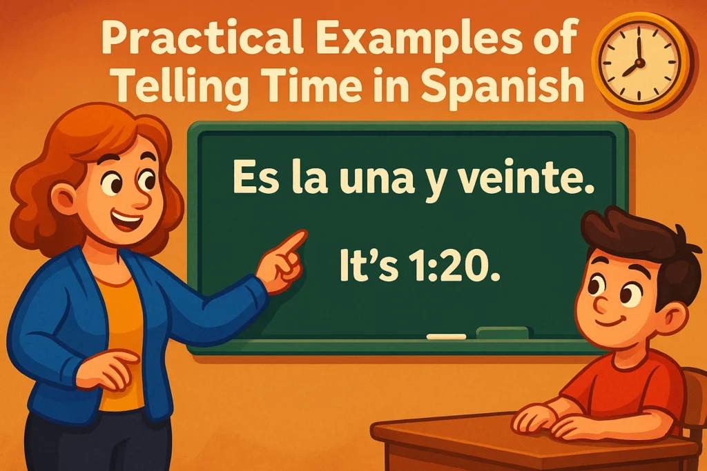 Practical Examples of Telling Time in Spanish