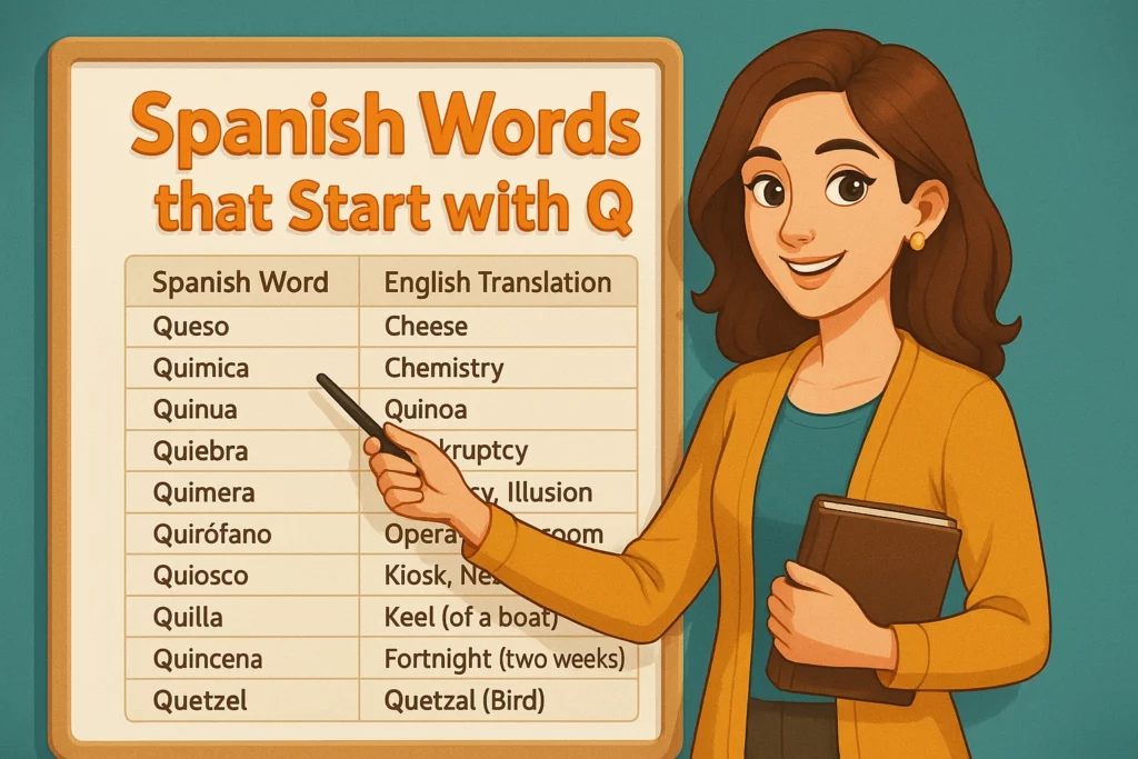 Spanish Words that Start with Q